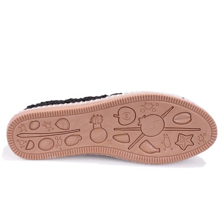 Dagoster DZA07-115526703 Siyah Triko Günlük Espadril Kadın Ayakkabı