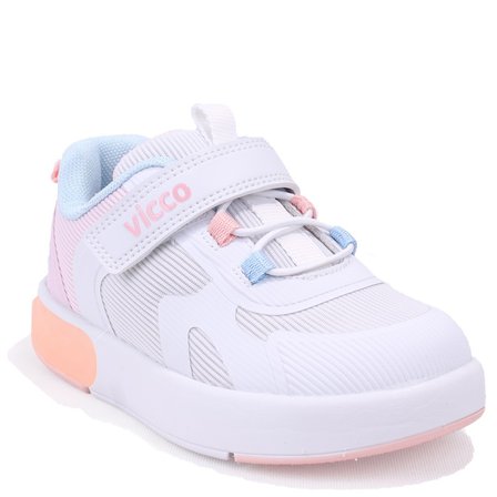 Vicco Babil 346P26Y130 Beyaz Pembe Ortopedik Günlük Işıklı  Kız Çocuk Spor Ayakkabı