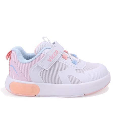 Vicco Babil 346P26Y130 Beyaz Pembe Ortopedik Günlük Işıklı  Kız Çocuk Spor Ayakkabı
