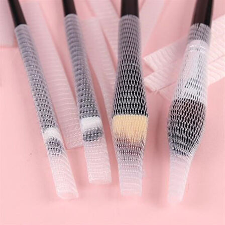 caselka® Makyaj Far Allık Kontür Eyeliner Fırça Malzemeleri Ürünleri Koruyucu File Kapak Örgü Kılıf S