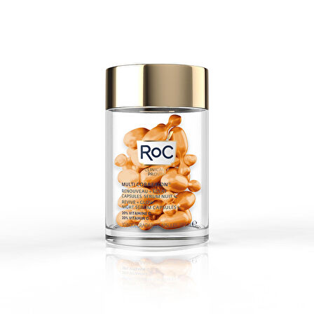 Roc Multi Correxion Revive Glow Night Serum Cildi Aydınlatıcı Kapsül Serum 30lu Kapsül