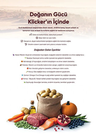 KLICKER STERİL YETİŞKİN KEDİ KURU MAMASI TAVUKLU