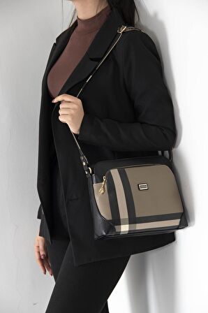 Silver Polo  Kadın Çapraz Çanta 364-34602 SILVER POLO ÇAPRAZ Kadın ÇANTASI MK80 KAHVE-MAT SİYAH