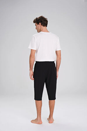 Haşema Siyah Uzun Erkek Havuz ve Deniz Şortu 2426