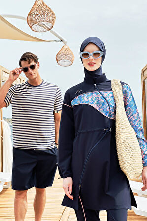 Haşema Lacivert Kısa Erkek Havuz ve Deniz Şortu 2427