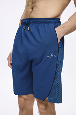 Haşema Spor Kesim Mavi Erkek Kısa Havuz ve Deniz Şortu 5038