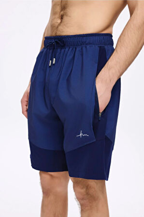 Haşema Spor Kesim Lacivert Erkek Kısa Havuz ve Deniz Şortu 5031