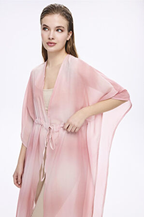 Haşema Pembe Uzun Pareo 5042