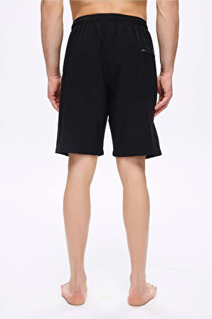 Haşema Spor Kesim Siyah Gri Erkek Kısa Havuz ve Deniz Şortu 5057