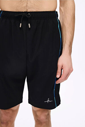 Haşema Spor Kesim Siyah Erkek Kısa Havuz ve Deniz Şortu 5037