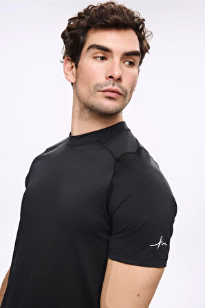 Haşema Active Erkek Siyah Spor Tişört 5030