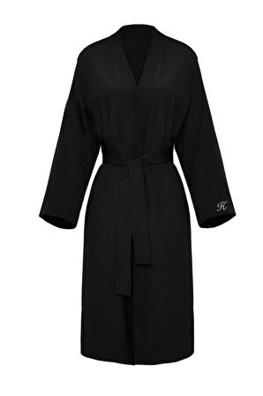 Haşema İmza Detaylı Siyah Pareo 5071