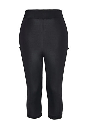 Haşema Kısa Kollu Siyah 3 Parça Yarı Kapalı Mayo Takımı 5072