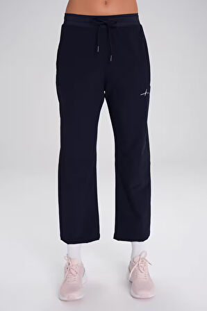 Haşema Active Çift Katmanlı Taytlı Boru Paça Lacivert Spor Pantolonu Eşofman Altı ACT-3