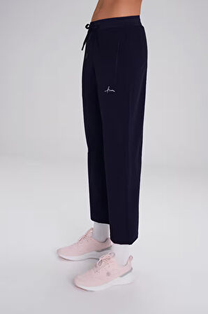 Haşema Active Çift Katmanlı Taytlı Boru Paça Lacivert Spor Pantolonu Eşofman Altı ACT-3