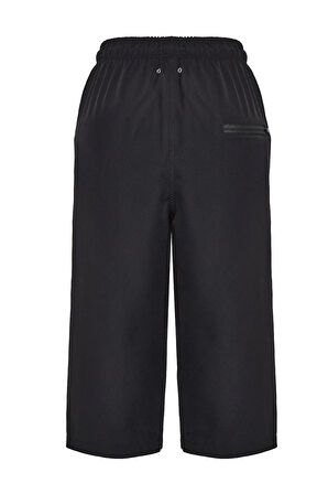 Haşema Siyah Gri Uzun Erkek Havuz ve Deniz Şortu 5075