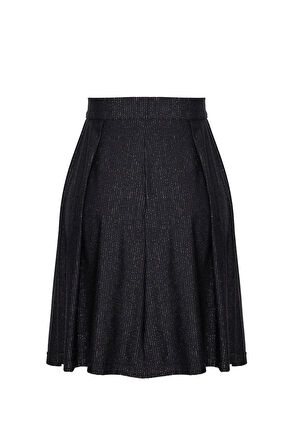 Haşema Askılı Tulum ve Etekli Siyah 2 Parça Yarı Kapalı Mayo Takımı 5070