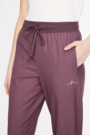 Haşema Active Çift Katmanlı Taytlı Boru Paça Lila Spor Pantolonu Eşofman Altı ACT-3