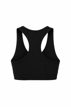 Haşema Çapraz Sırtlı Toparlayıcı Siyah Mayo İçi Spor Büstiyer 6072
