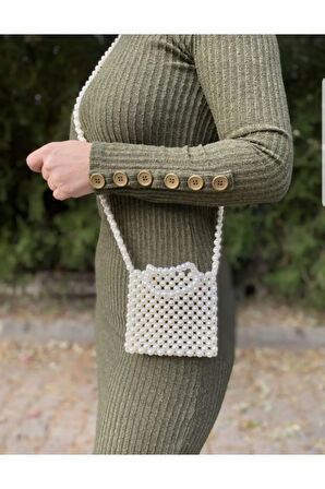 El Örmesi - İnci Çapraz Çanta- Günlük ,Özel Gün (Nikah,Düğün)