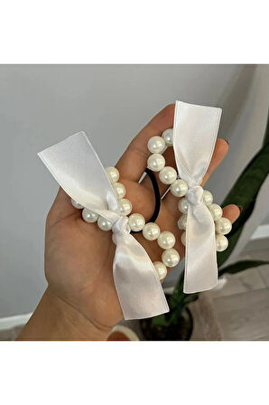 El Yapımı -Fiyonk Kurdele Detaylı, Incili 3'lü Toka Seti- Günlük ,Özel Gün (Nikah,Düğün)