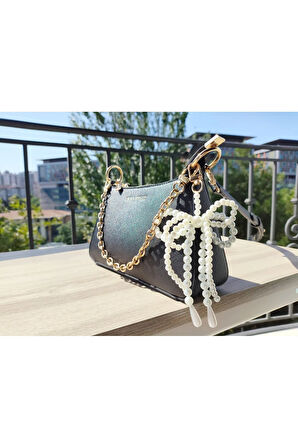 El Yapımı - İnci Parıltısıyla Çanta Charm - Çanta Süsü - Çanta Aksesuarı