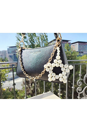 El Yapımı - İnci Parıltısıyla Çanta Charm - Çanta Süsü - Çanta Aksesuarı