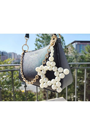 El Yapımı - İnci Parıltısıyla Çanta Charm - Çanta Süsü - Çanta Aksesuarı