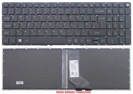 Acer Aspire ES1-523 ES1-532 ES1-532G  Notebook Klavyesi (Siyah TR) Işıklı / KL0956LD