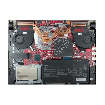 Asus ROG Strix G15 G531G, G512L Serisi Notebook Cpu Fanı (Sağ) - Ver.2 - 5Volt