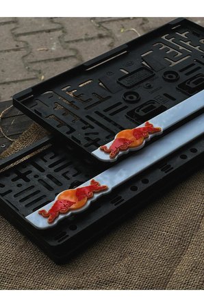 3D REDBULL Takmatik Plakalık Pleksi 1 Tanesi Kare