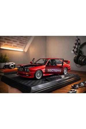 1988 BMW 3 SERIES M3 Parlak Kırmızı (E30) BMW M3 DİECAST ARABA BMW E30 MODEL