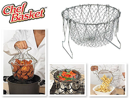 Chef Basket Çok Fonksiyonlu Pratik Süzgeç