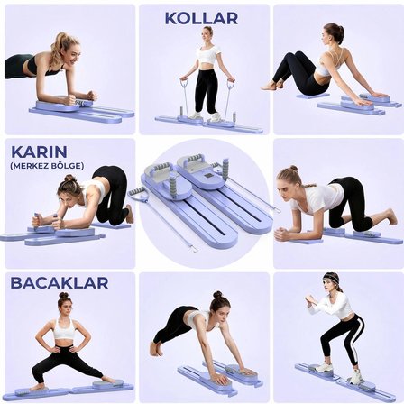 Fonksiyonlu Hareketli Pilates & Mekik Tahtası - Raylı Sistemli Tüm Vücut Kondisyon İstasyonu