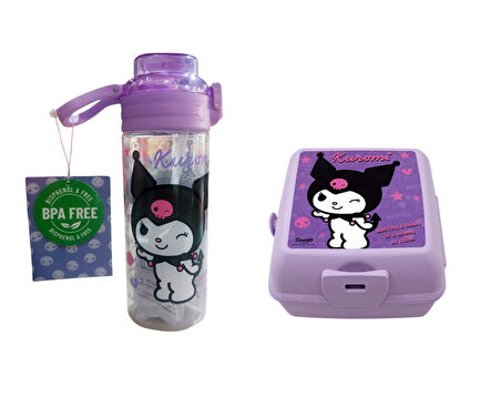 Kuromi 500 Ml Matara ve Beslenme Kabı