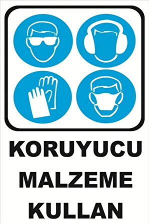 Iş Güvenliği Levhası Uyarıcı Levha Ikaz Levhası Koruyucu Malzeme Kullan 20x30 cm