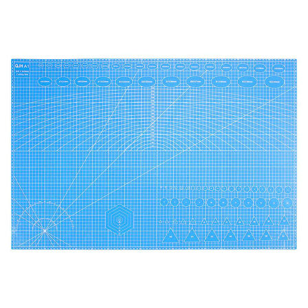 A1 Kesme Matı Patchwork - Cutting Mat - Kesim Altlığı - Kesim Tablası - 90*60cm - Mavi