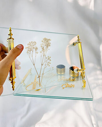 Radiant Şeffaf Söz Nişan Tepsisi 