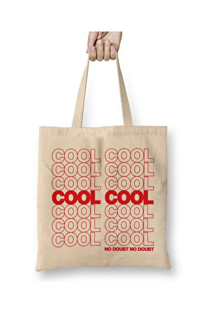 Brooklyn 99 Cool Cool No Doubt No Doubt Beyaz Bez Çanta Uzun Saplı Alışveriş Çantası Plaj Çantası