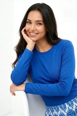 Kadın Desenli Bambu Viskon Uzun Kollu Soft Örme Mevsimlik Pijama Takımı