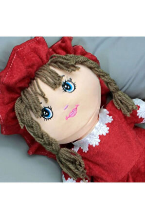 Mira Peluş Bez Bebek 45CM Kırmızı