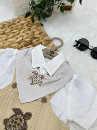 ERKEK BEBEK PAMUKLU ÇIKARILABİLİR ÖNLÜK AKSESUARLI 3 PARÇA TULUM