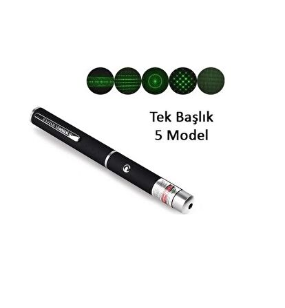 Yeşil Lazer Pointer 5000 mW 15 Km Etkili (Tek Başlık 5 Model)