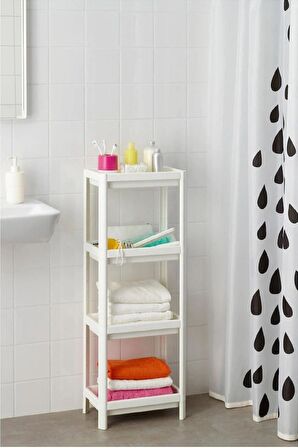 Shelf 3 Katlı  Raf Ünitesi -  Mutfak - Banyo  Depolama Rafı