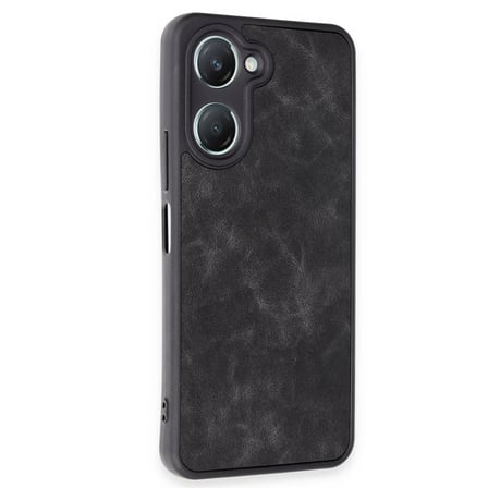 Vivo Y18 Kılıf Aras Deri Kapak - Siyah