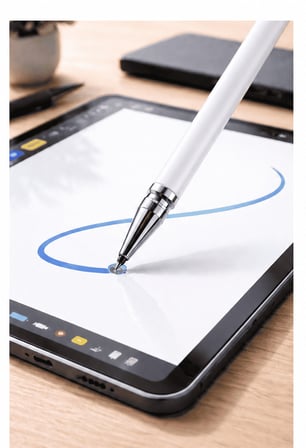 Vivo Y21S Uyumlu Dokunmatik Stylus Kalem Disk Uçlu Hassas Beyaz Tablet Telefon Çizim Kalemi