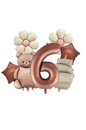 Sevimli Ayı ve Pasta Balon Seti