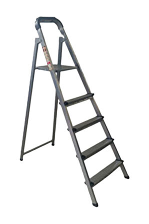 Katre Dayanıklı 4+1 Özel Tasarım Hafif, Kaymaz, Metal Basamaklı Katlanır Merdiven
