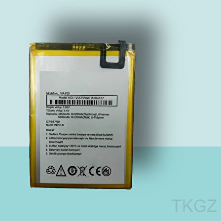 Tkgz - Casper F20 Batarya Pil Orijinal Sıfır