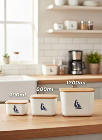 Marine Üçlü Set Saklama Kabı Lunch Box (400-800-1200ml)